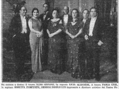 Nel 1934 Rosetta fece ritorno a Bari, per un�esibizione al Teatro Petruzzelli con la �Boh�me�, replicata l�anno dopo sempre all�interno del Politeama del Quartiere Umbertino